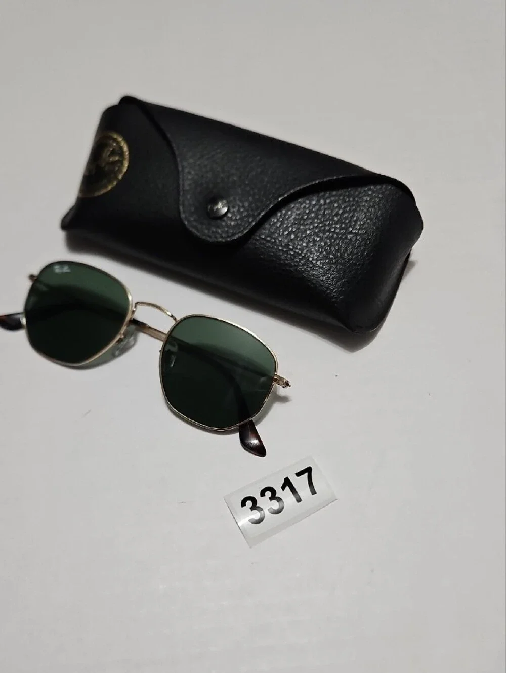 Ray Ban 3548-N 001 Gold Frame Green Lens Sunglasses W/ Black Case Men 51 21 145